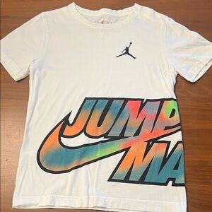 Jump Kids White Tee with Colorful Graphic